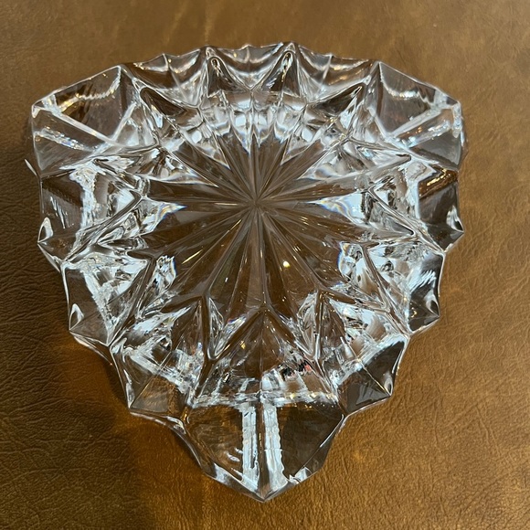 Vintage Heavy Clear-Cut Crystal Ashtray/ Trinket Dish - Picture 3 of 6